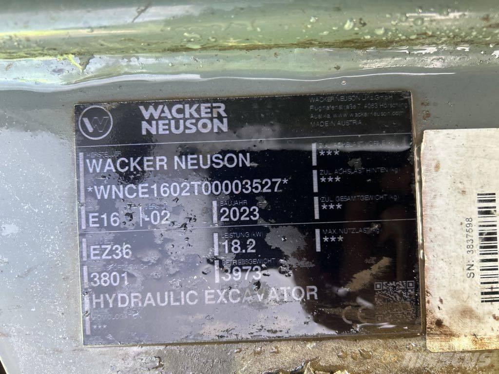 Wacker Neuson EZ36 Paletli ekskavatörler