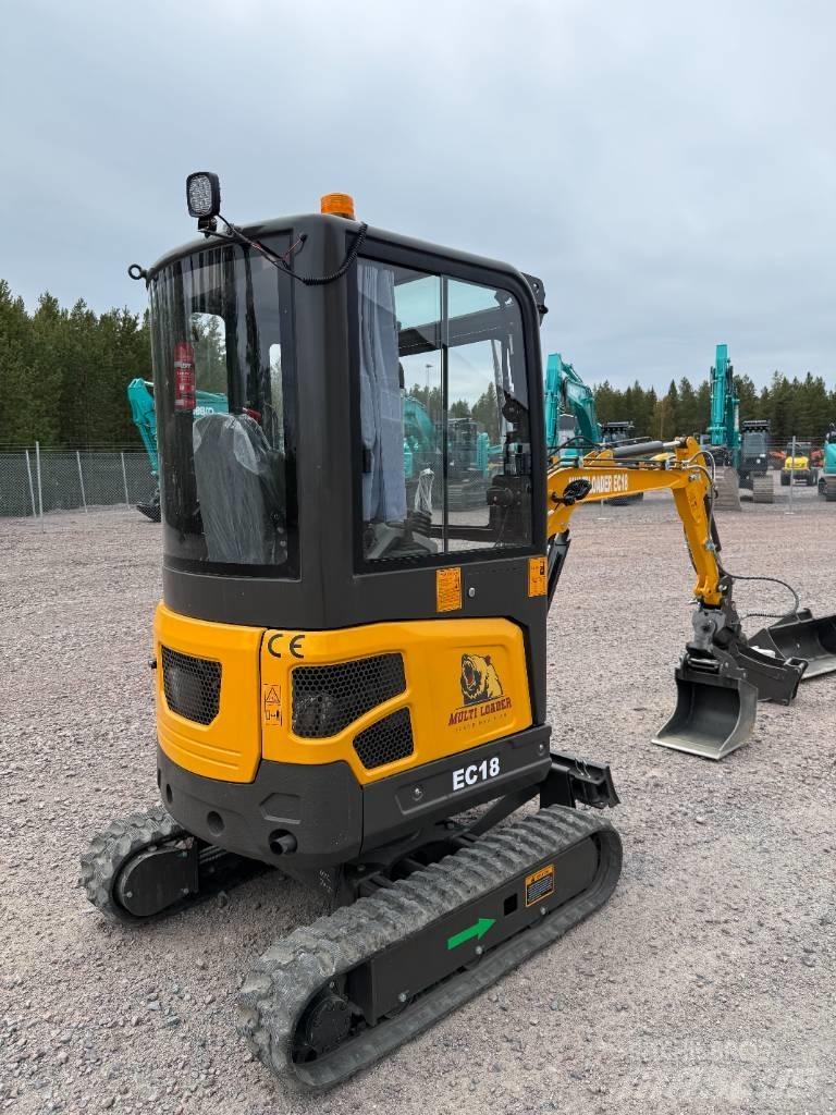 Multiloader EC 18 Mini ekskavatörler, 7 tona dek