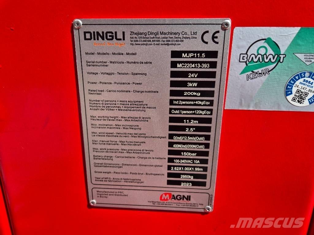 Magni MJP 11.5 Körüklü personel platformları
