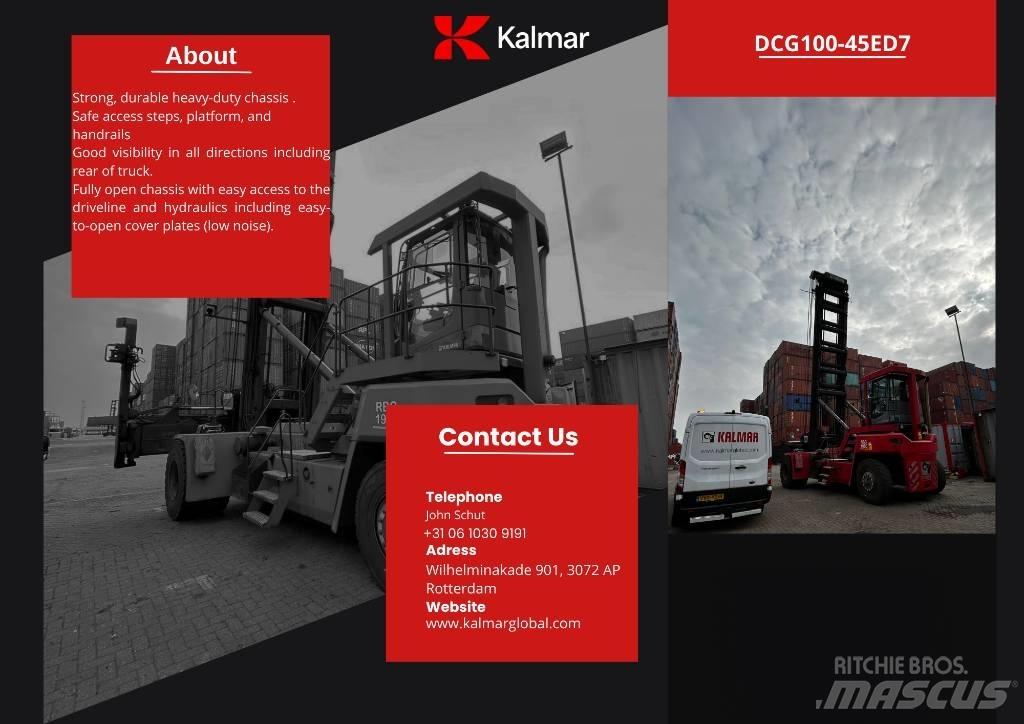 Kalmar DCG 100-45ED7 Reach stacker - konteyner forkliftleri