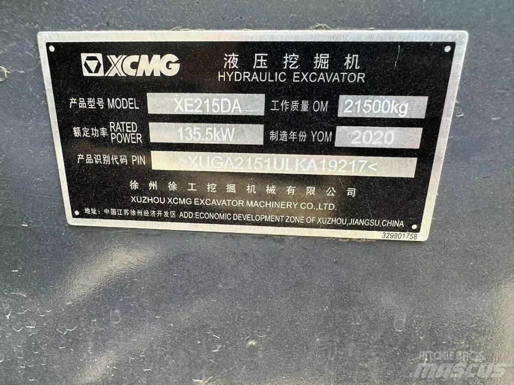 XCMG XE 215 DA Paletli ekskavatörler
