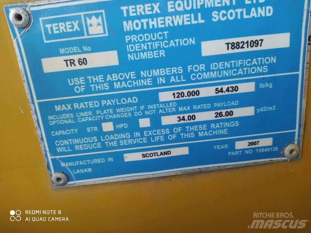 Terex TR 60 Yol disi kaya kamyonu