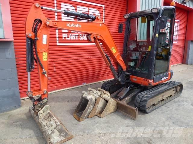 Kubota U 27-4 Mini ekskavatörler, 7 tona dek