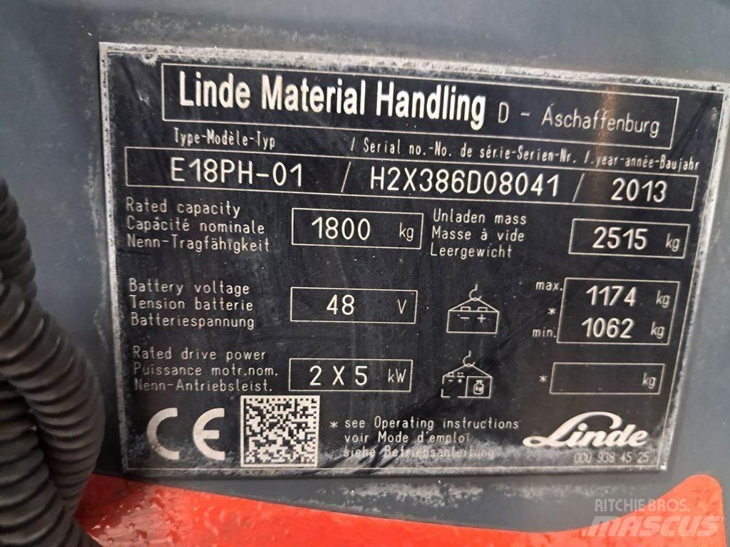 Linde E18PH Elektrikli forkliftler