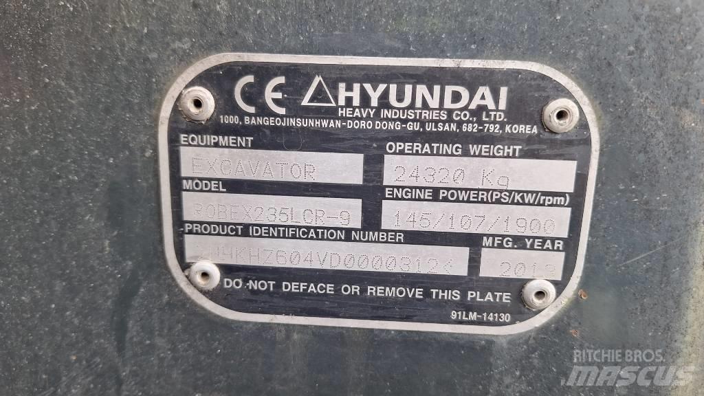 Hyundai 235 LCR-9 Paletli ekskavatörler
