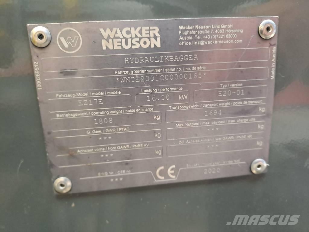 Wacker Neuson EZ17e Paletli ekskavatörler