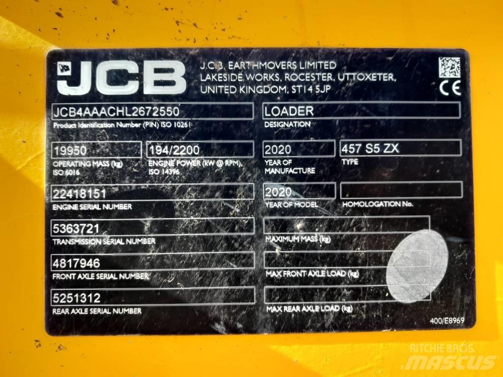 JCB 457 ZX Tekerlekli yükleyiciler