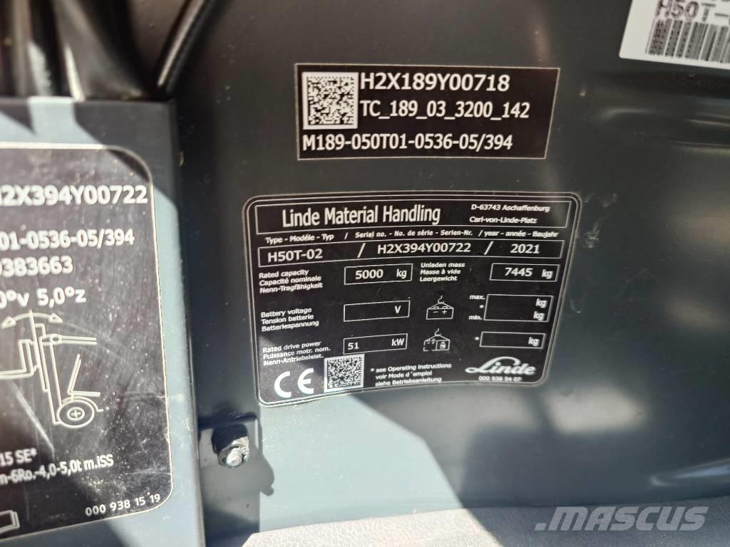 Linde H 50 T LPG'li forkliftler