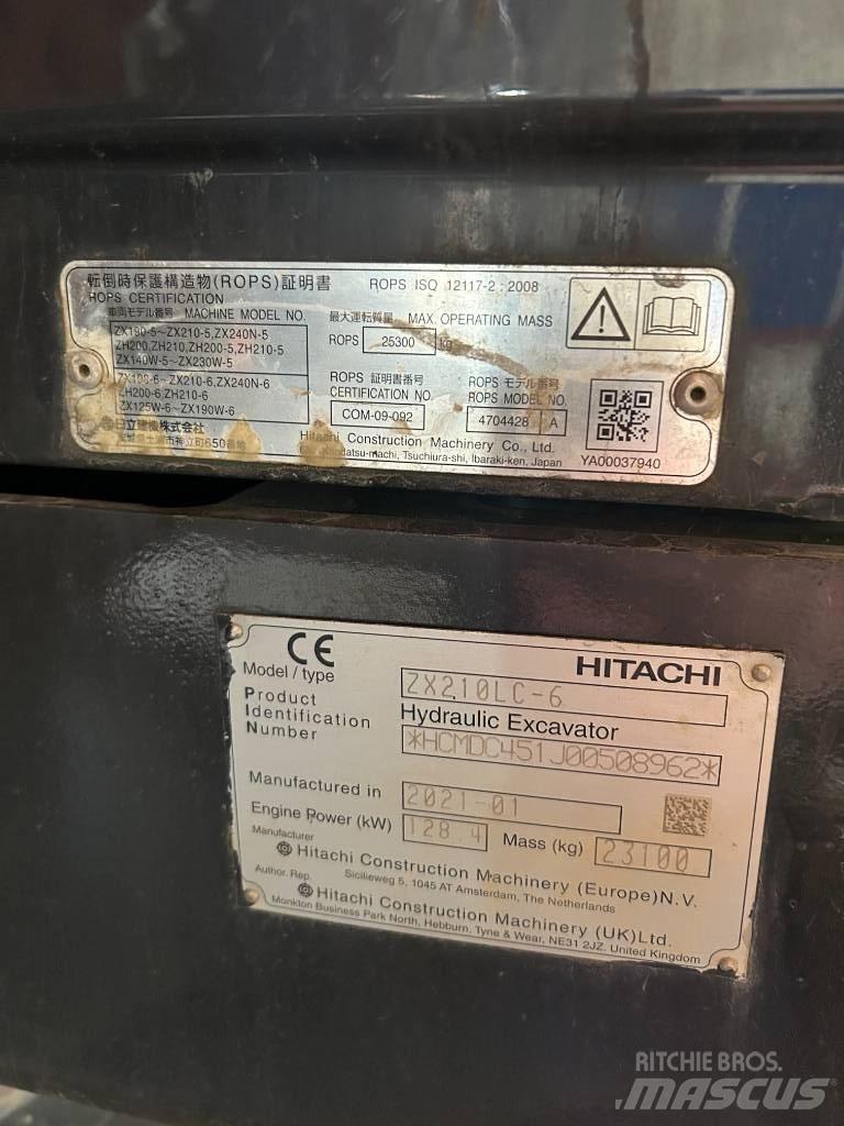 Hitachi ZX 210 LC-6 Paletli ekskavatörler