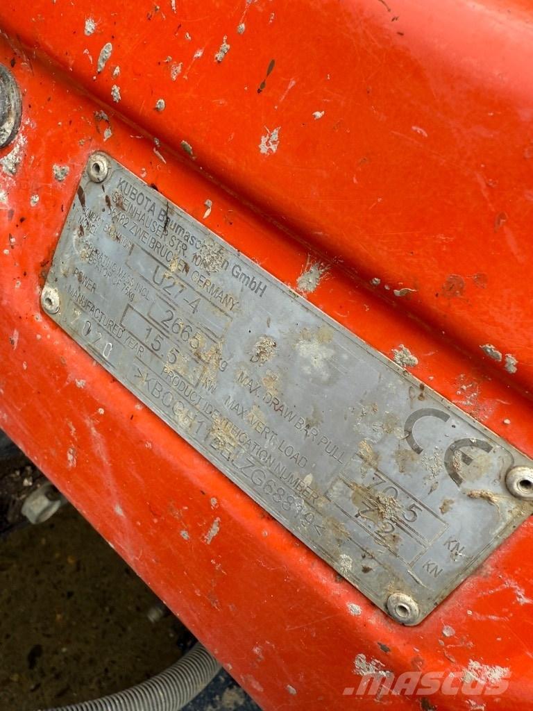 Kubota U 27-4 Mini ekskavatörler, 7 tona dek