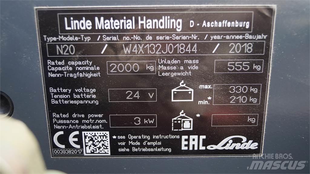 Linde N20 kurz Düsük seviye siparis toplayici