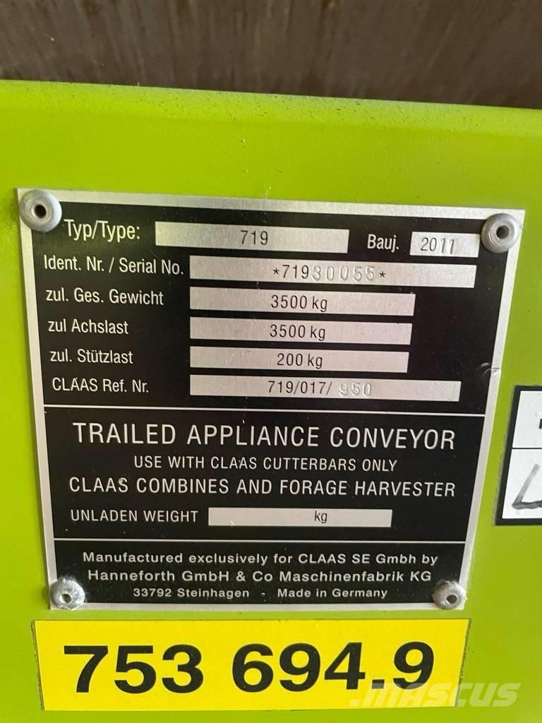 CLAAS V 750 Biçerdöver kafaları