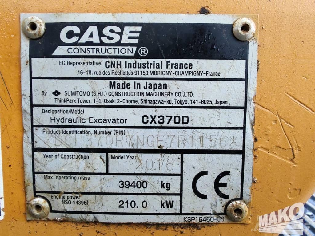 CASE CX 370 Paletli ekskavatörler