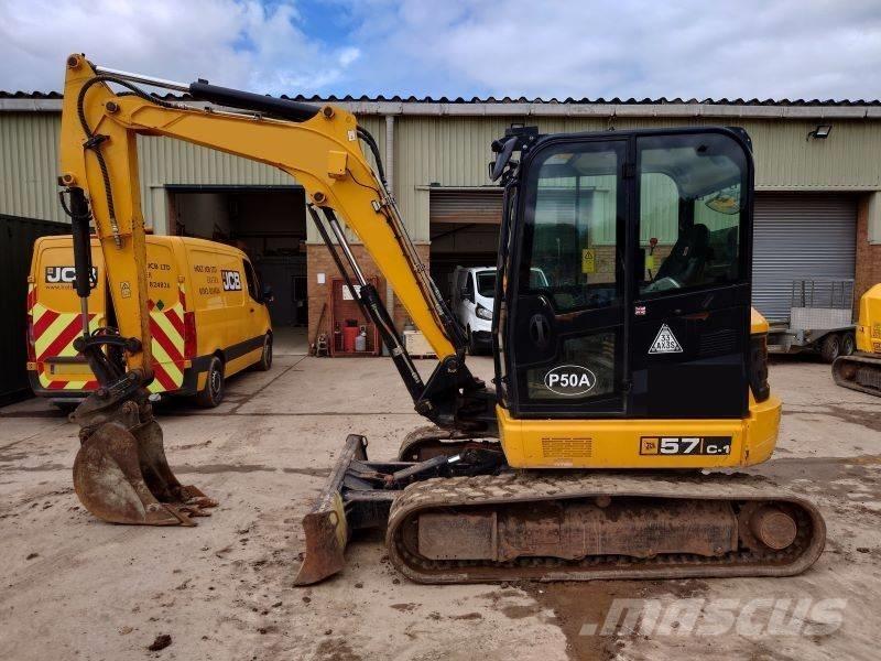 JCB 57 C-1 Mini ekskavatörler, 7 tona dek