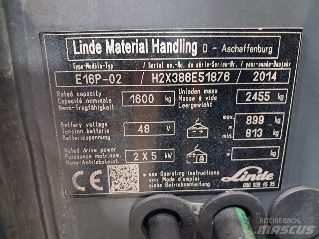 Linde E16P-02 Elektrikli forkliftler