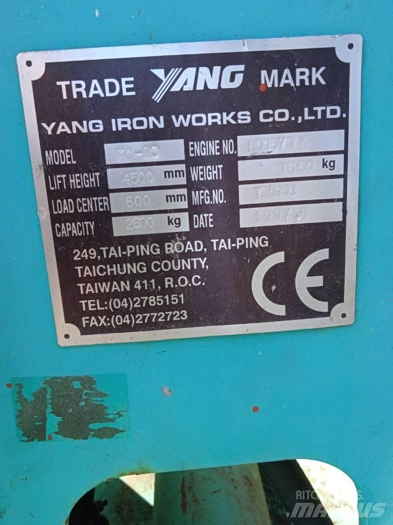 Yang FG20 LPG'li forkliftler