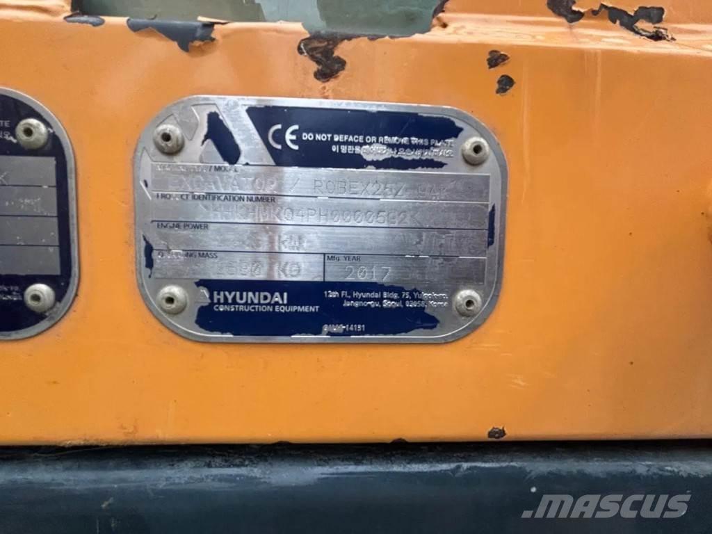 Hyundai R25Z Mini ekskavatörler, 7 tona dek