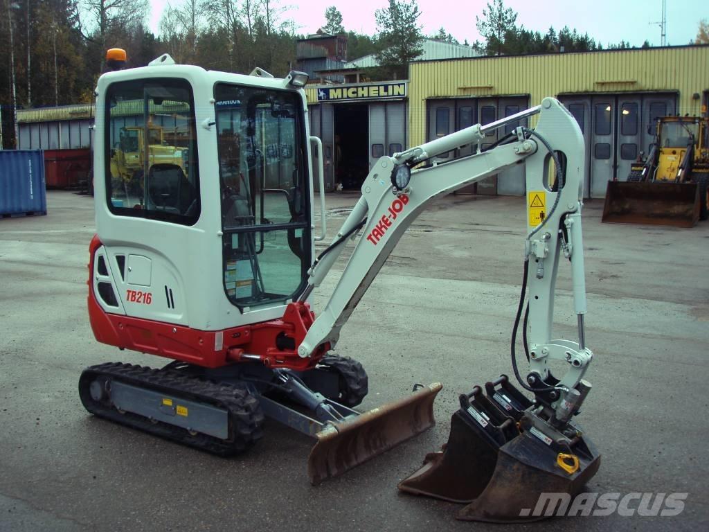 Takeuchi TB 216 Mini ekskavatörler, 7 tona dek