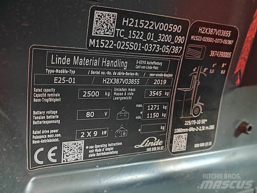 Linde E25-01 Elektrikli forkliftler
