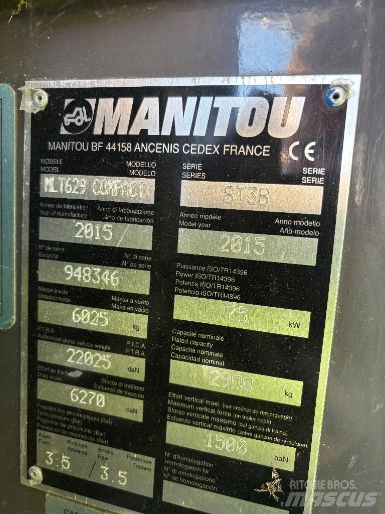 Manitou MLT 629 Teleskopik yükleyiciler