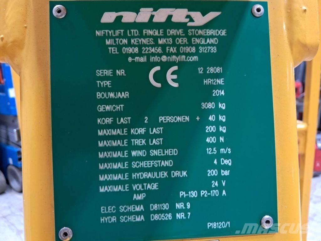 Niftylift HR12NE Körüklü personel platformları