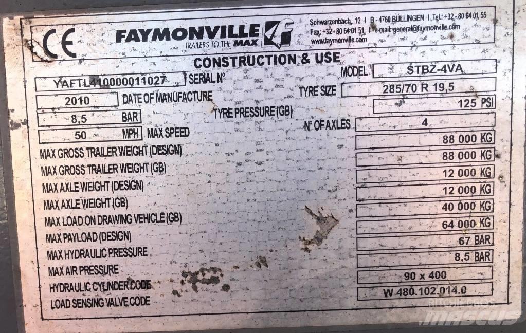 Faymonville STBZ-4VA Alçak yükleyici