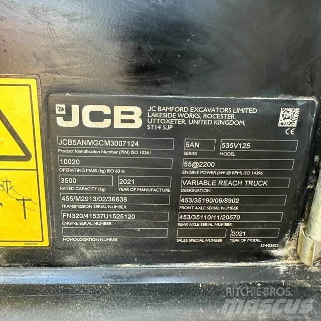 JCB 535V125 Teleskopik yükleyiciler