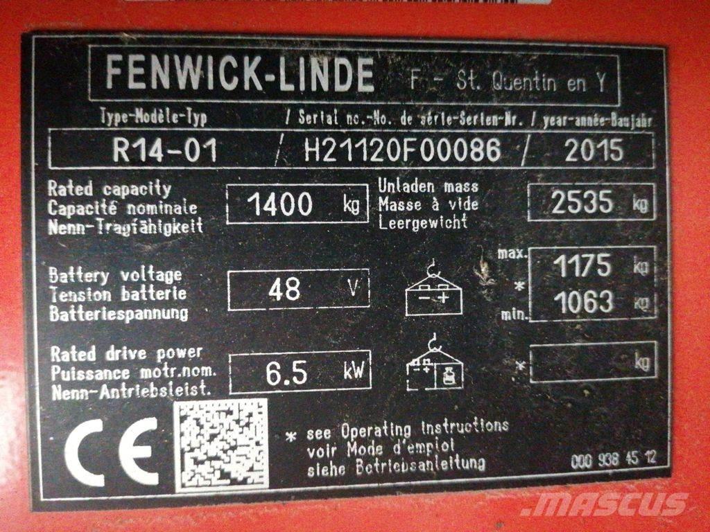 Linde R14-01 Reach truck - depo içi istif araçları