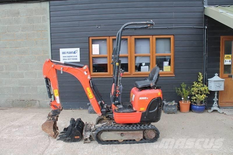 Kubota K 008-3 Mini ekskavatörler, 7 tona dek
