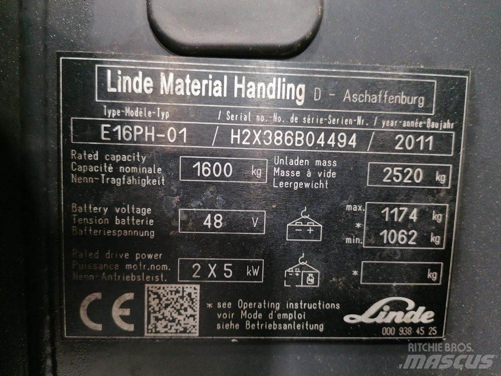 Linde E16PH-01 Elektrikli forkliftler