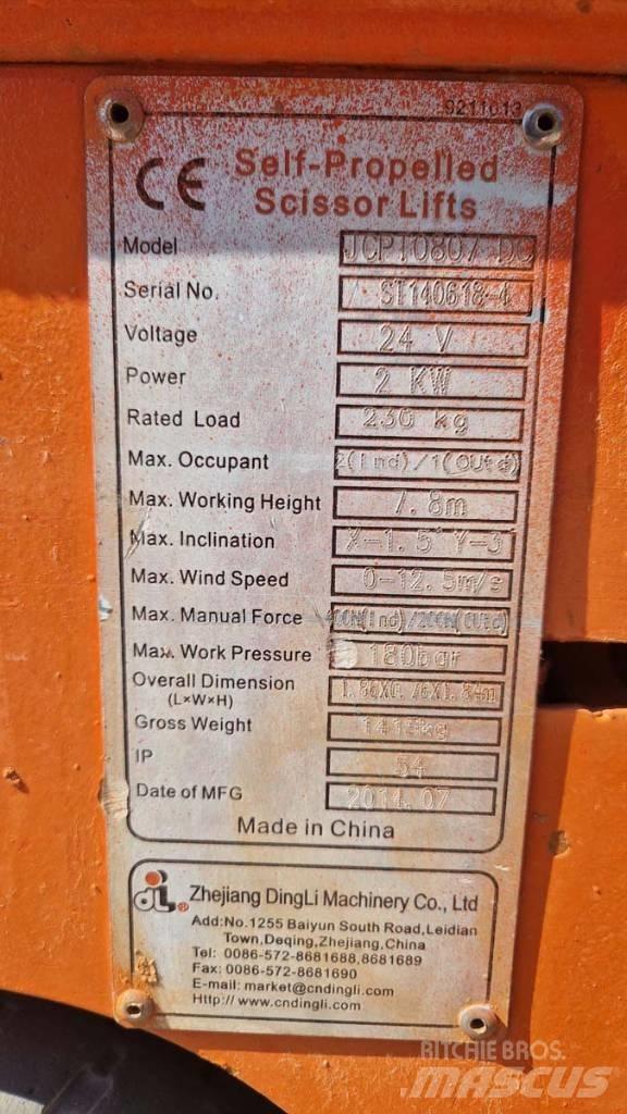 Dingli JCPT 0807 DC Makasli platformlar