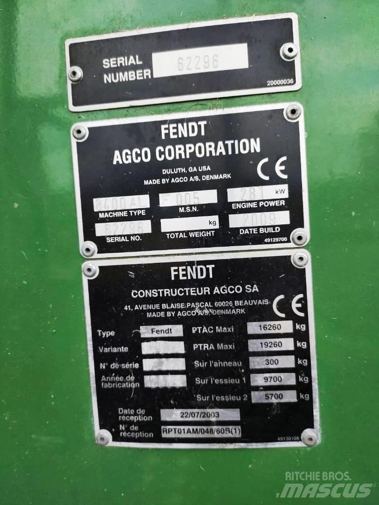 Fendt 8400 P AL Biçerdöverler