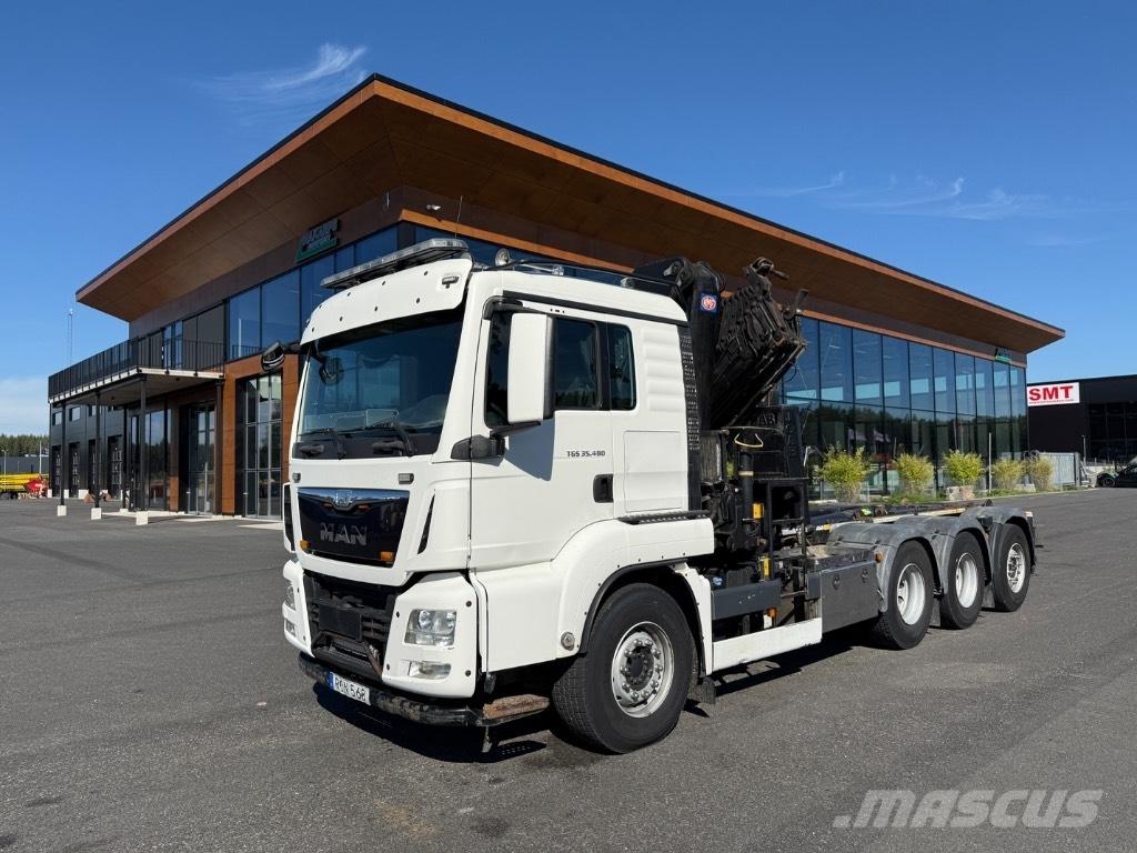 MAN Crane + hook lift Araç üzeri vinçler