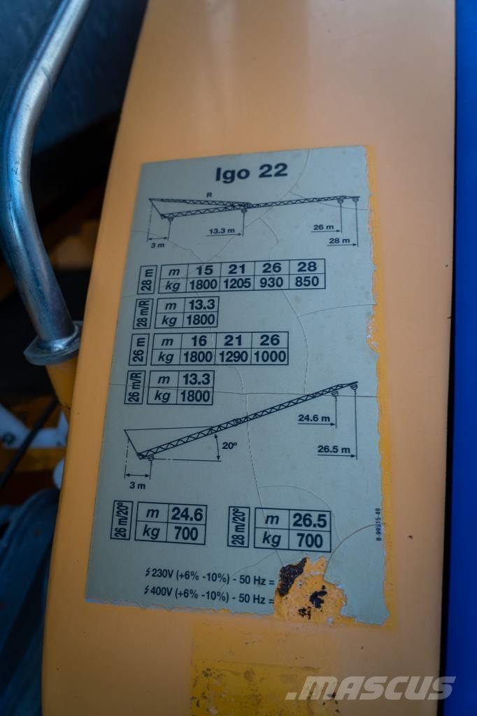 Potain Igo 22 Kendini kuran kule vinçler