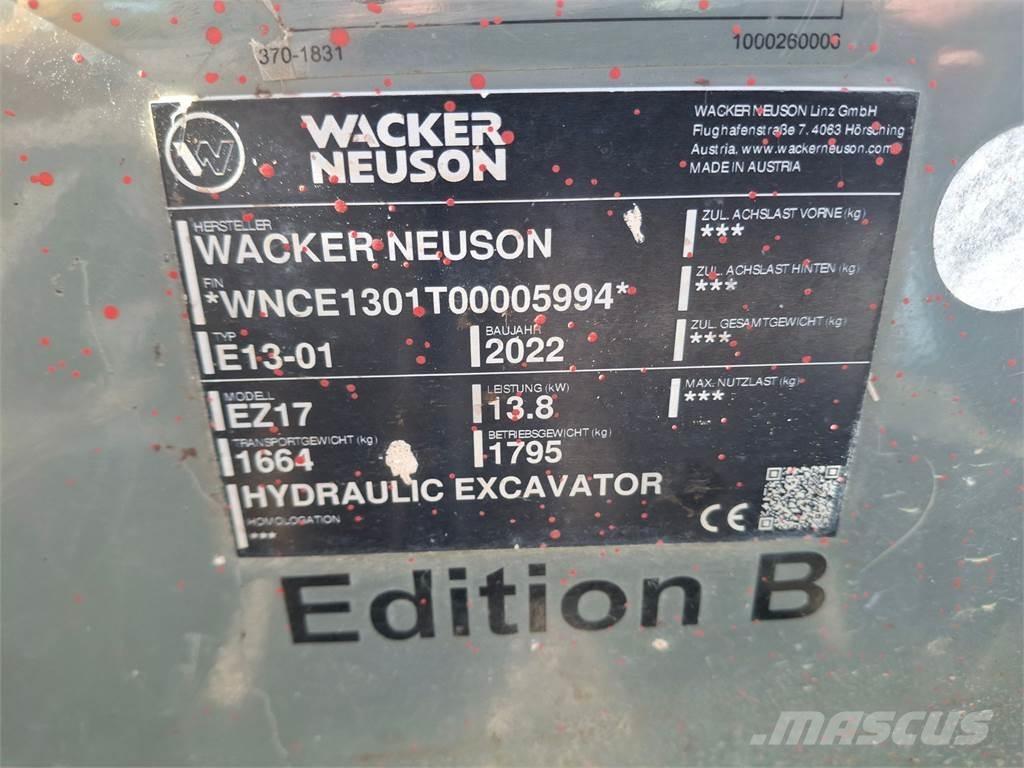 Wacker Neuson EZ17 Paletli ekskavatörler