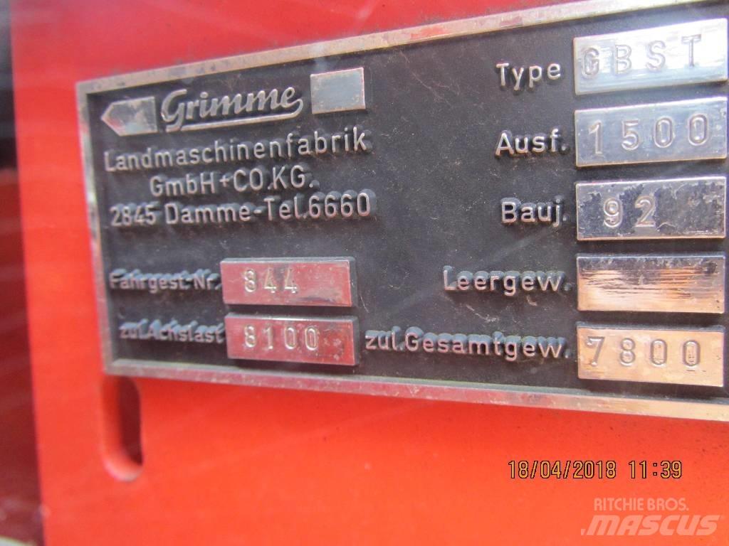 Grimme GBST 1500 Patates hasat makinalari