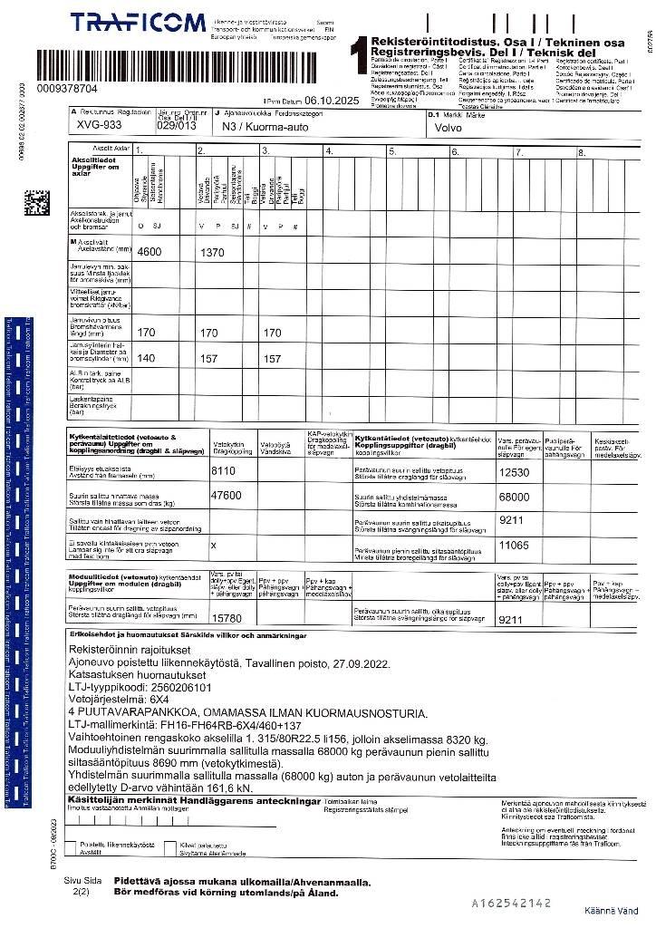 Volvo FH 16 Tomruk kamyonlari