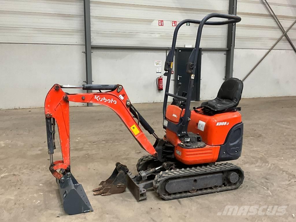 Kubota K 008-3 Mini ekskavatörler, 7 tona dek
