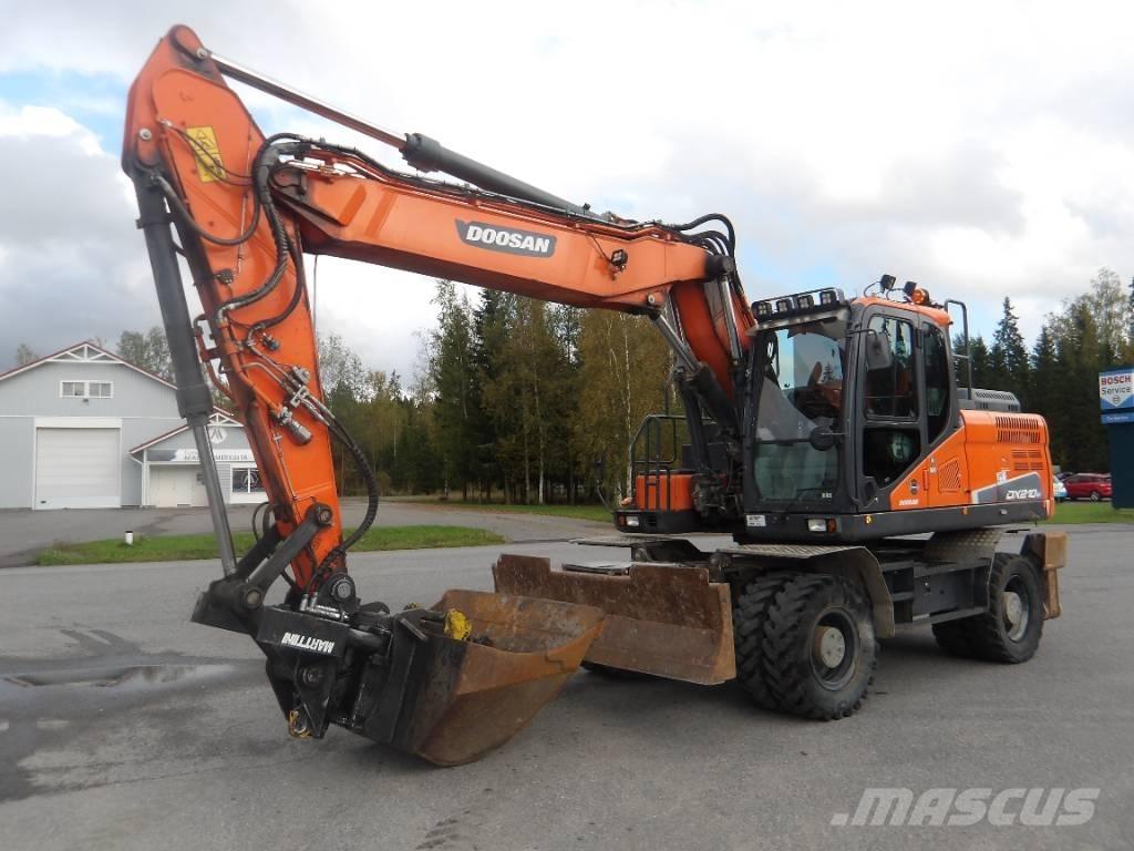 Doosan DX 210 WE Lastik tekerli ekskavatörler