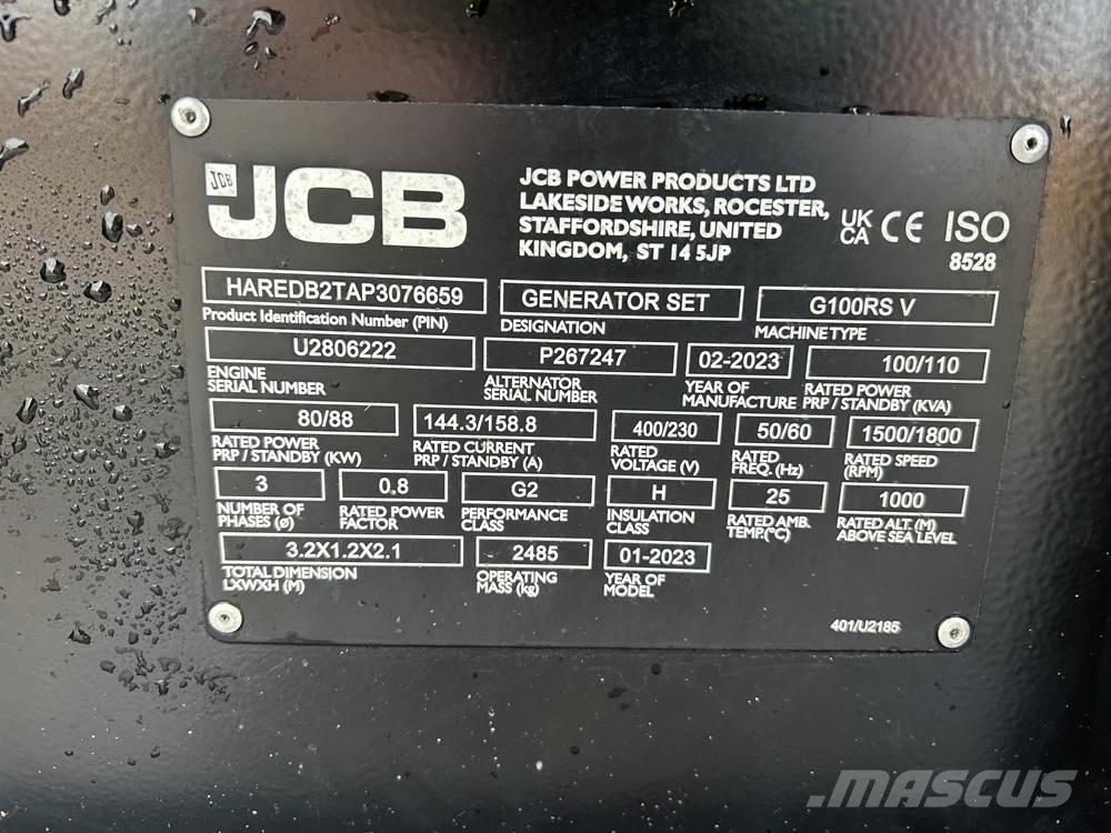 JCB G100RS Dizel Jeneratörler