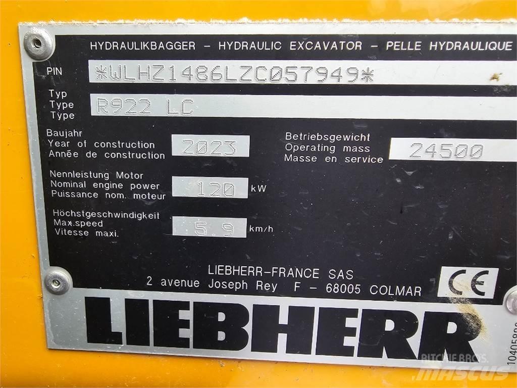 Liebherr R922 Paletli ekskavatörler
