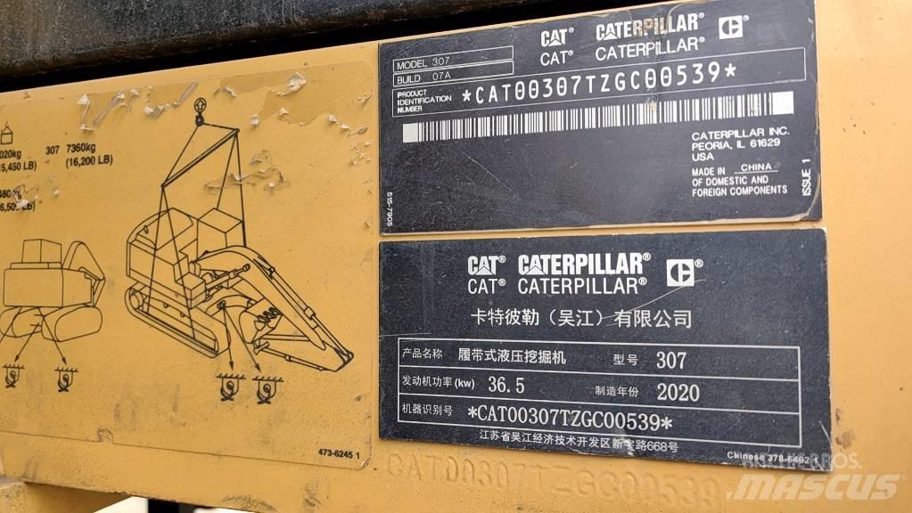 CAT 2020 CAT 307 Mini ekskavatörler, 7 tona dek
