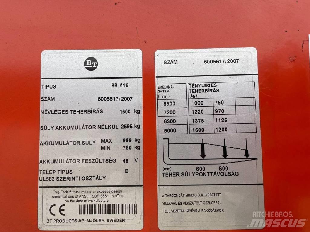 BT RR M 16 Reach truck - depo içi istif araçları