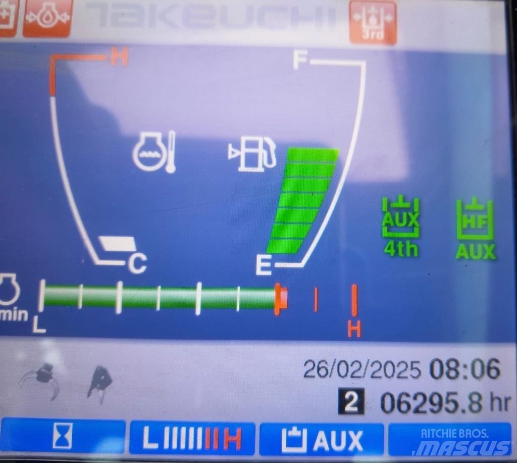 Takeuchi TB 260 Mini ekskavatörler, 7 tona dek