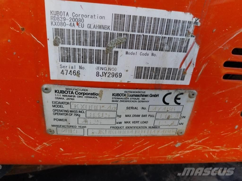 Kubota KX 080-4 Midi ekskavatörler 7 - 12 t