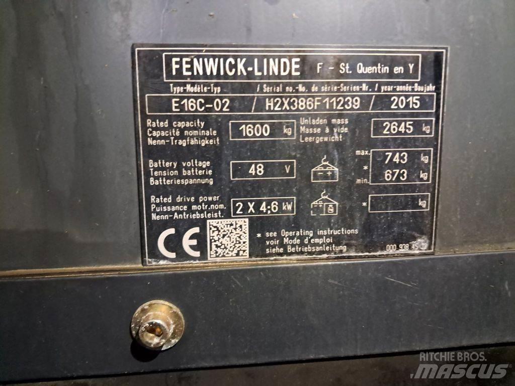 Linde E16C-02 Elektrikli forkliftler