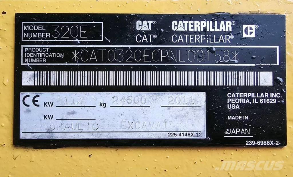 CAT 320 EL RR Paletli ekskavatörler