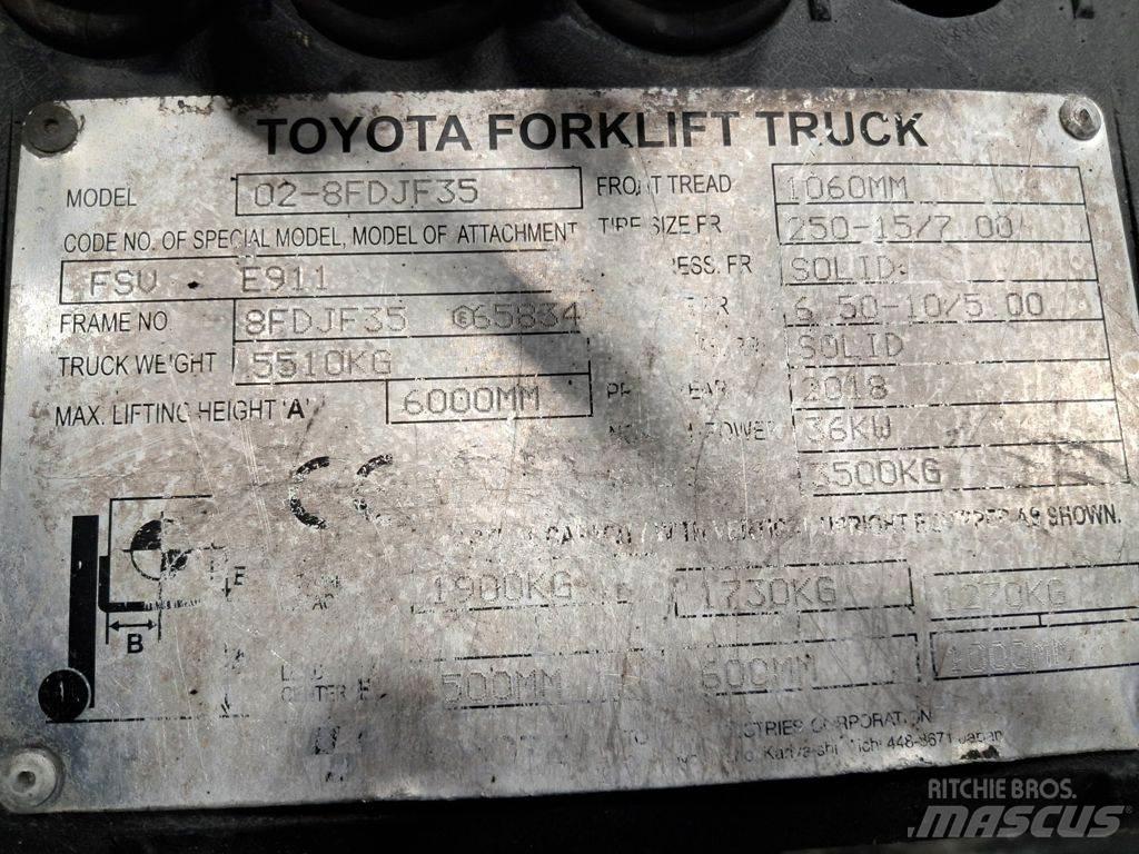 Toyota 02-8FDJF35 Dizel forkliftler