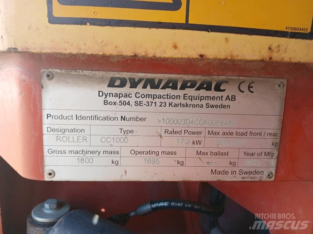 Dynapac CC1000, Vält Çift tamburlu silindirler