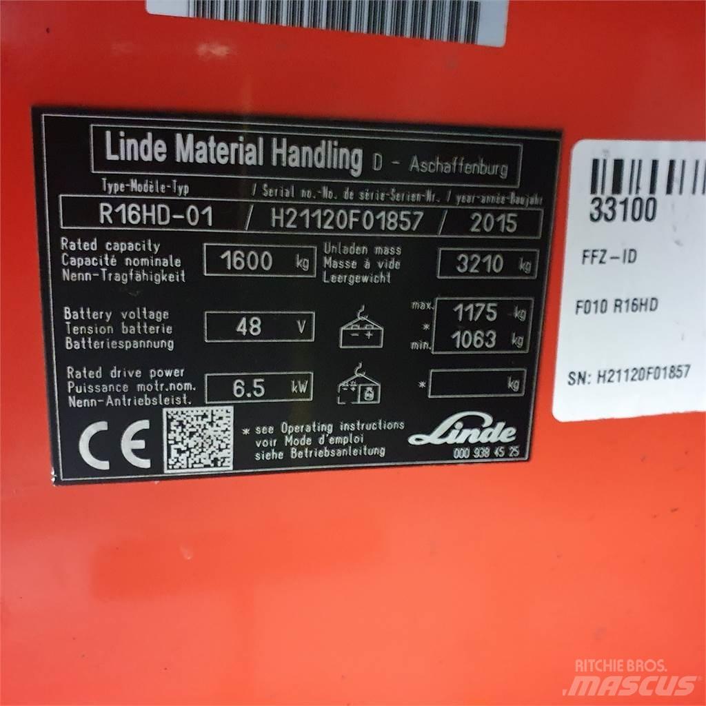 Linde R16HD Reach truck - depo içi istif araçları